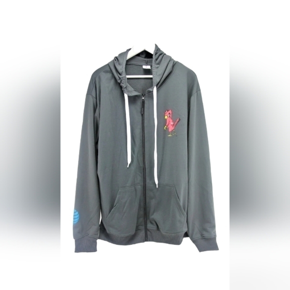 St Louis Cardinals hooded zip sweatshirt adult AT&T Logo - Picture 10 of 13